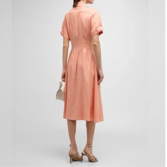 Veronica Beard Peach Midi Dress - Picture 3 of 9